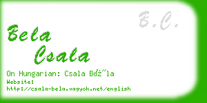 bela csala business card